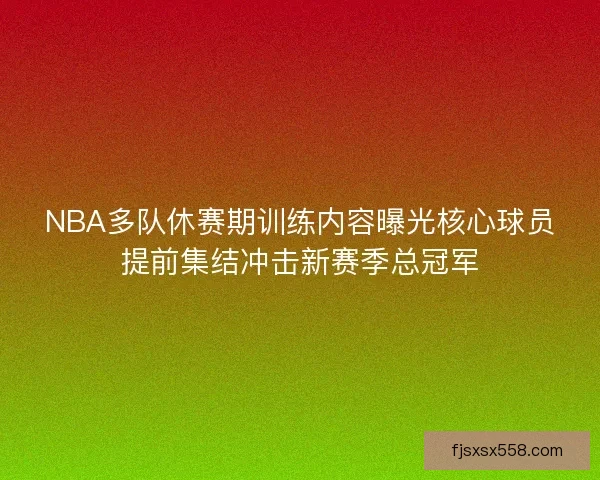 NBA多队休赛期训练内容曝光核心球员提前集结冲击新赛季总冠军
